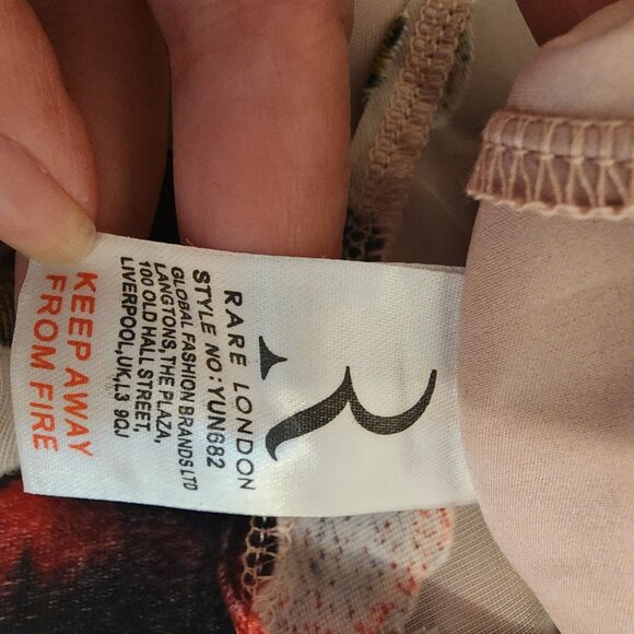 Rare London Pink Rose Devore Lace-Up Midi Dress NWT White Size 4 Hole in bodice - Picture 11 of 12